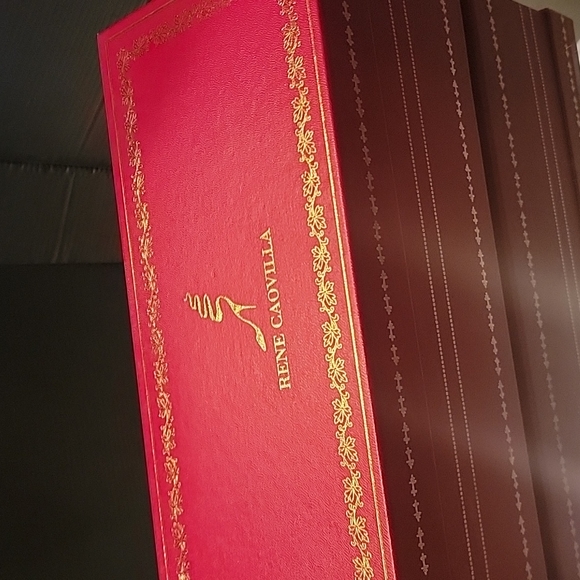 RENE' CAOVILLA  beige leather satin pony hair rinestones  sz 36.5  kitten heels - Picture 11 of 13